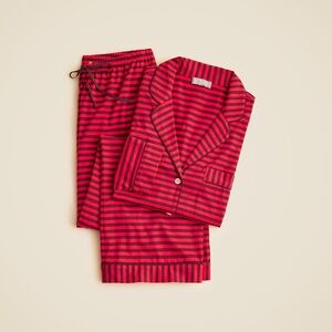 j. crew Dreamy cotton-blend pajama pant set in stripe Item CC661